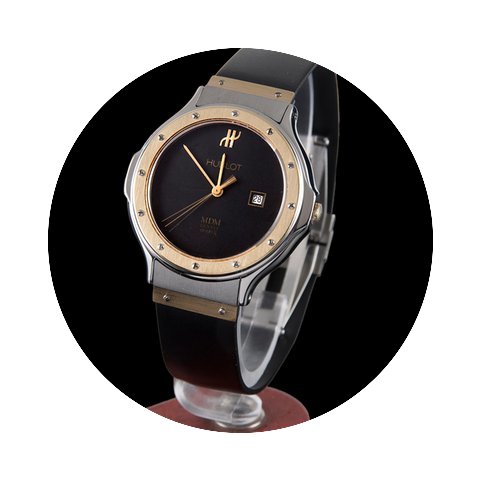 Hublot classic steel and gold medium siz...
