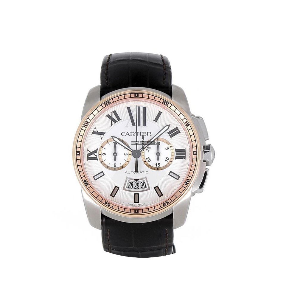 Cartier Calibre Chronographe or et acier...