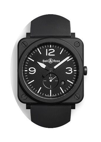 Bell & Ross BR S Quartz Black cerami...