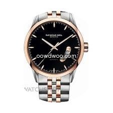 Raymond Weil Freelancer Black Dial Two-t...