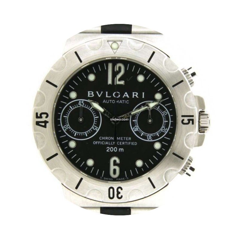 Bulgari Diagono Sc38s In Acciaio E Caucc...