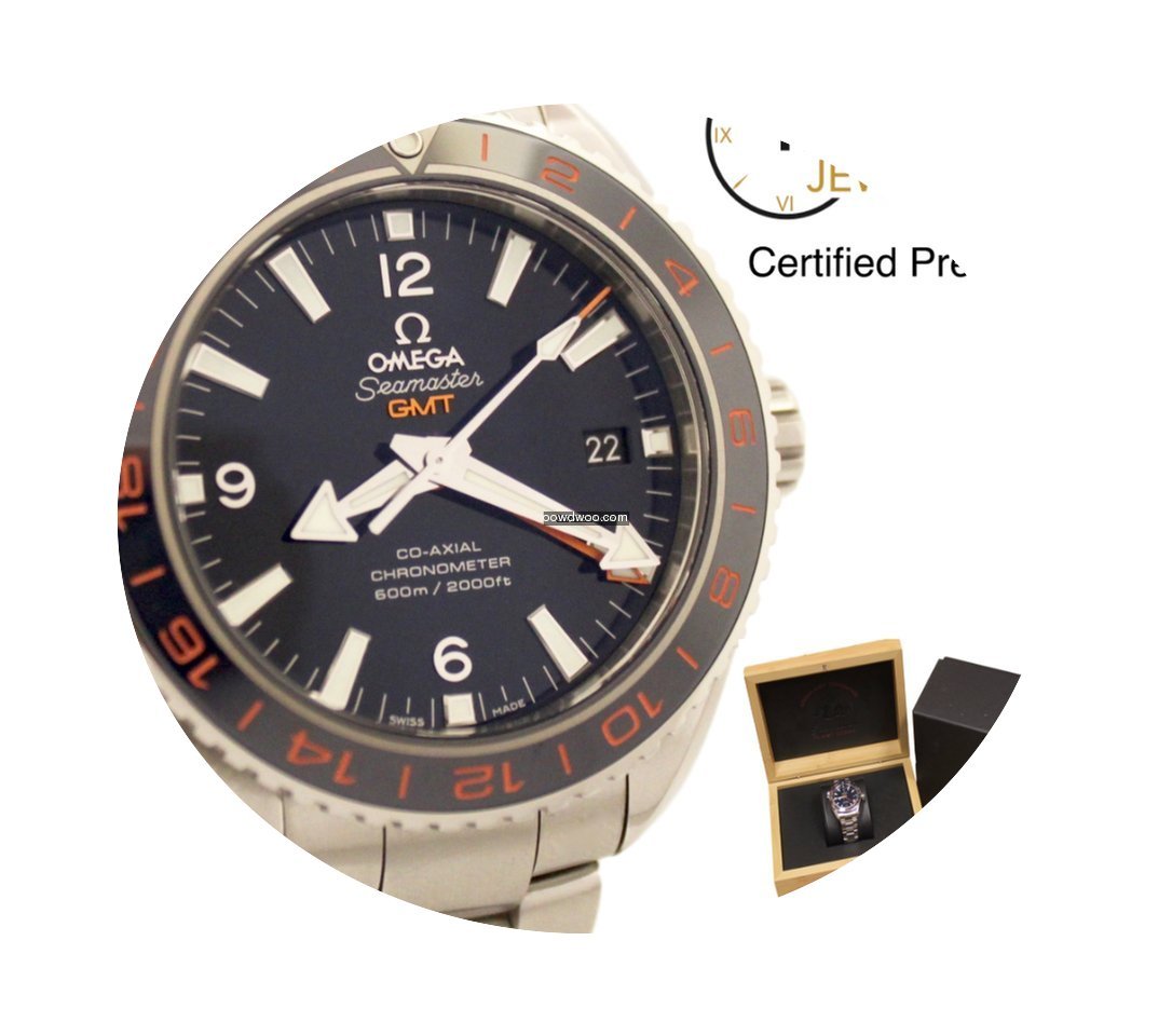 Omega Seamaster Planet Ocean GMT Blue Ce...