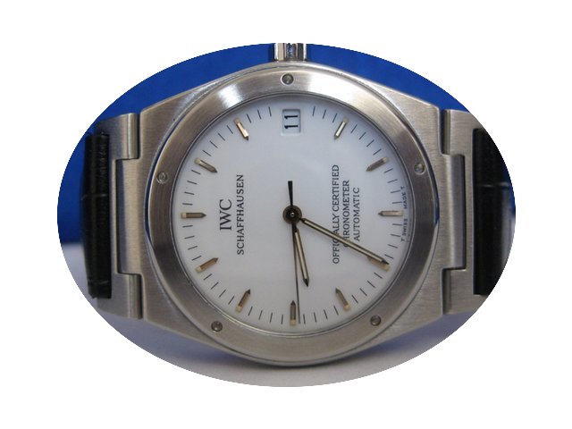 IWC Ingenieur in Stahl mit Lederband Aut...