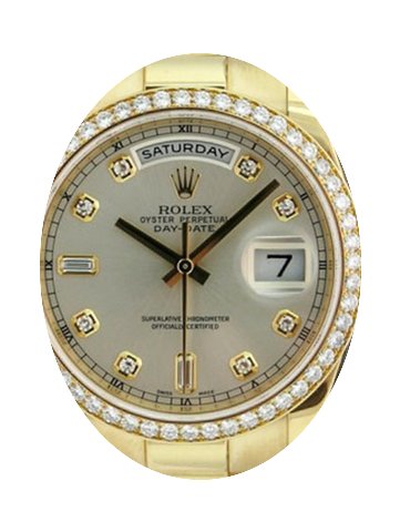 Rolex Day-Date 36 118348-SLVDDP Silver D...
