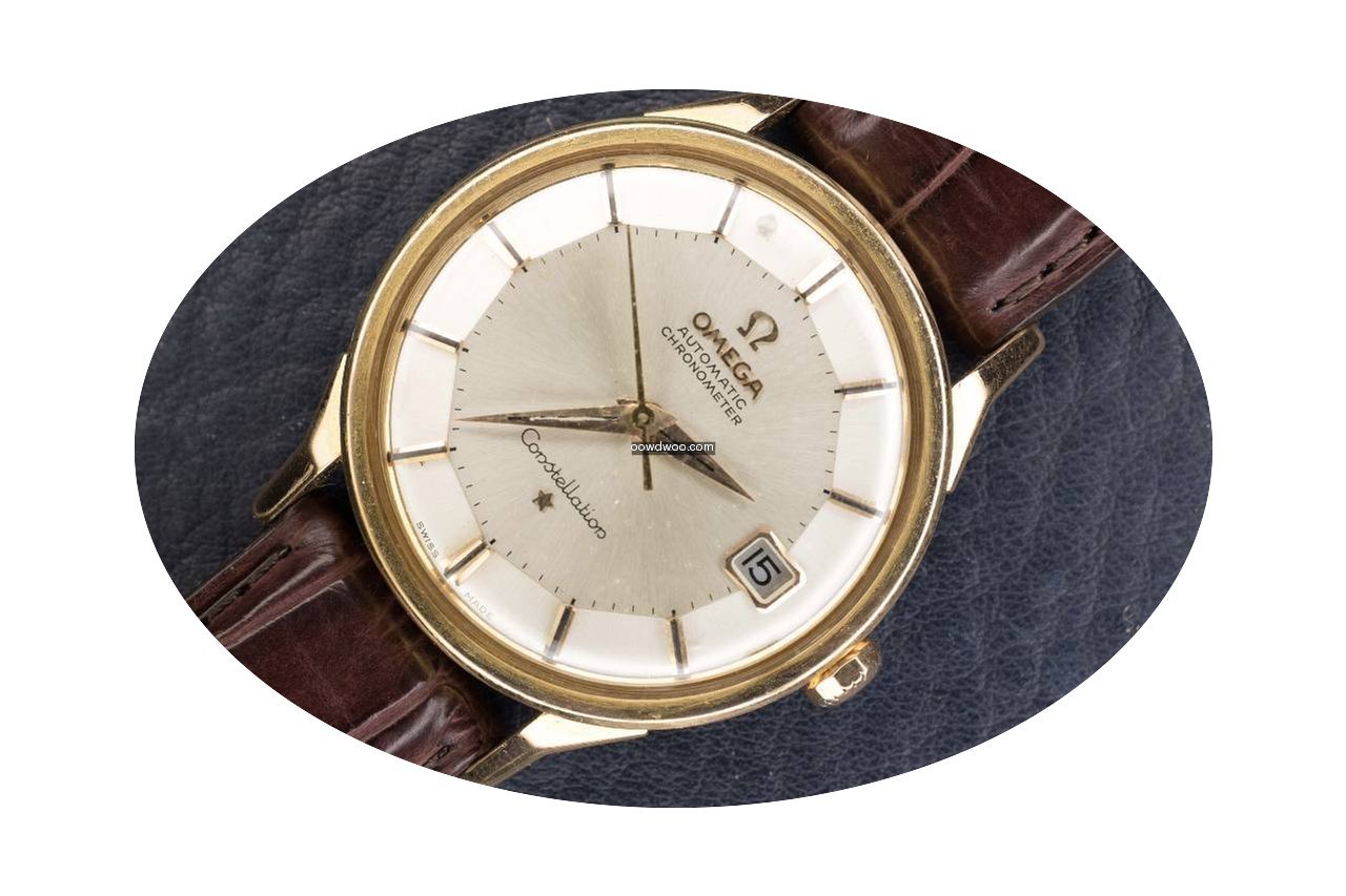Omega constellation piepan solid 18k pin...
