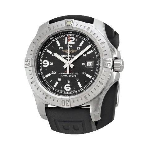 Breitling Colt Black Dial Black Rubber M...