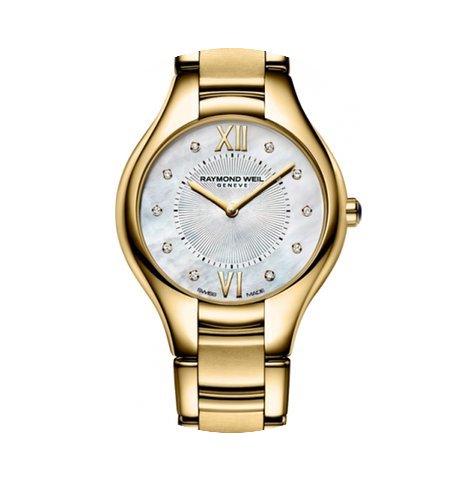 Raymond Weil Noemia Gold NEU Perlmutt Br...