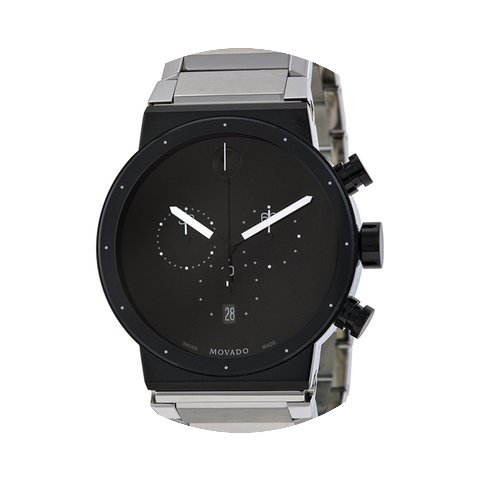 Movado Synergy Chronograph Black Dial St...