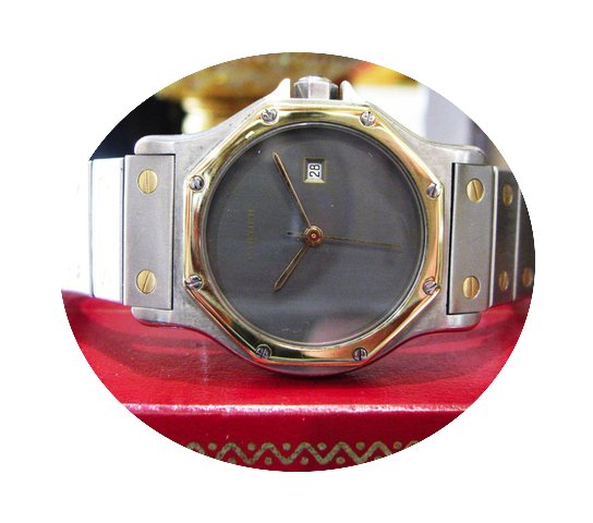 Cartier Santos Octagon Midsize Ladies St...