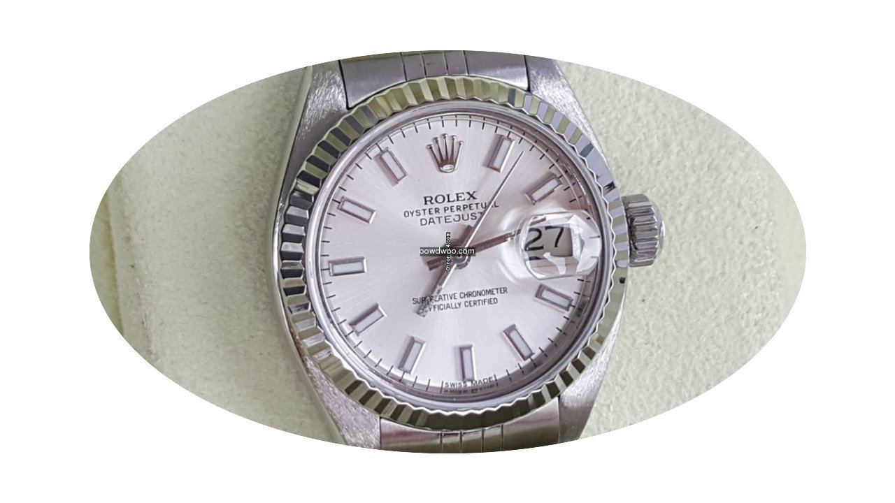 Rolex 26mm Date Just silver fat Dial no ...