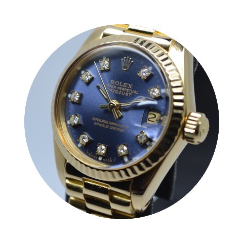 Rolex Datejust 18K Gold President Diamon...