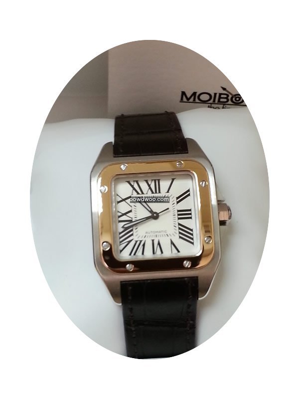 Cartier W20107X7 Santos 100 18K Pink Gol...