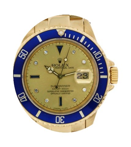 Rolex Submariner 16808 Yellow Gold, Diam...