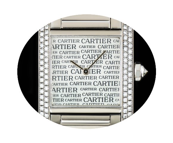 Cartier 18k W/G Boutique Dial Tank Franc...