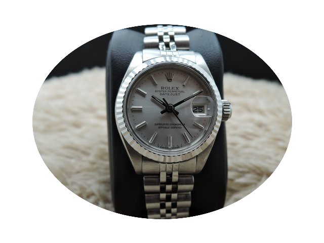 Rolex DATEJUST Ladies 6917 SS Silver Dia...