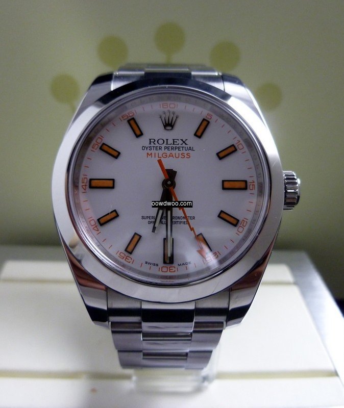 Rolex Milgauss 116400 Men's 40mm White S...