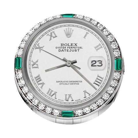 Rolex 36mm Datejust White Color Emerald ...