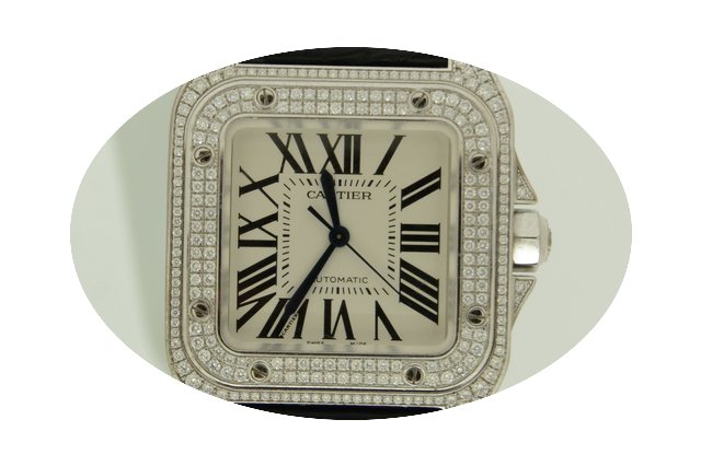 Cartier Santos 100 DIAMOND MIDSIZE...