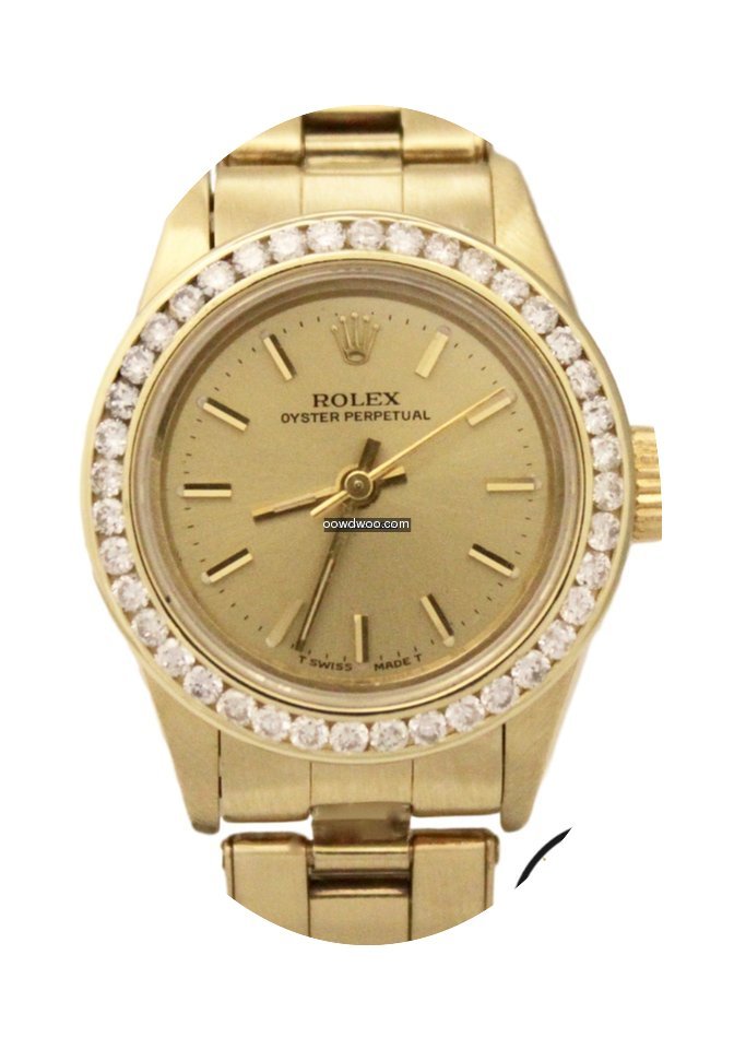 Rolex Oyster Perpetual 14K Gold Auto Cus...