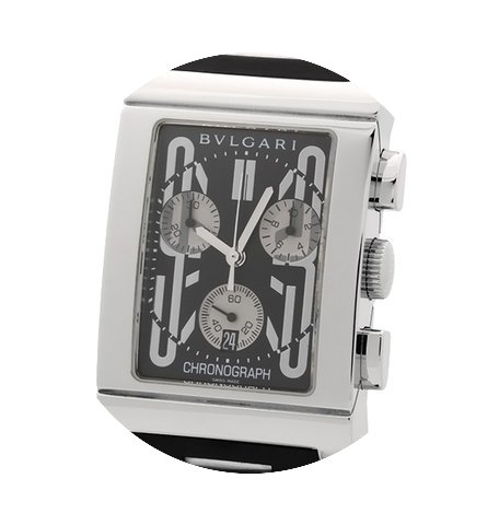 Bulgari Rettangolo Chronograph Black Dia...