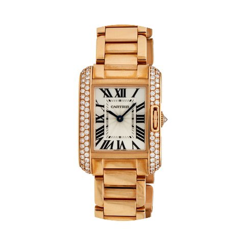 Cartier Tank Anglaise 18K Rose Gold Watc...