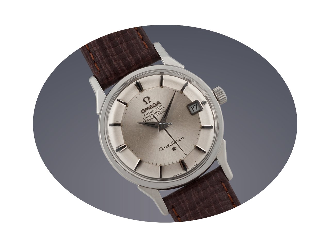 Omega Constellation 'Pie-Pan' stainless ...