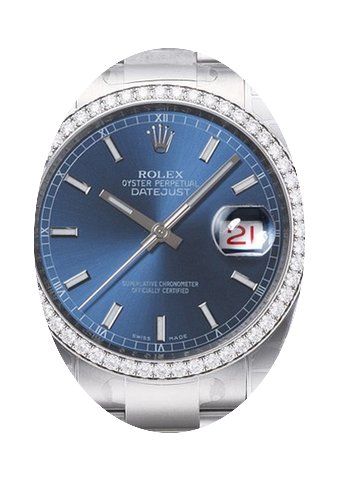 Rolex Datejust 36 116244-BLUSO Blue Inde...