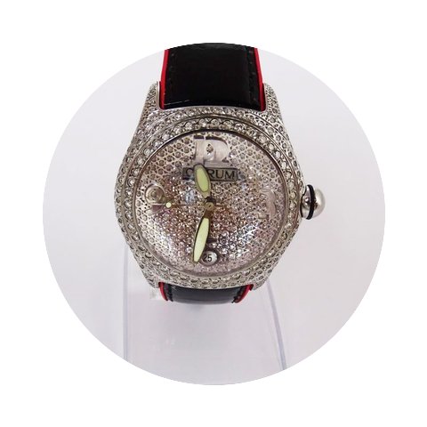 Corum 163.150.20 steel diamonds...