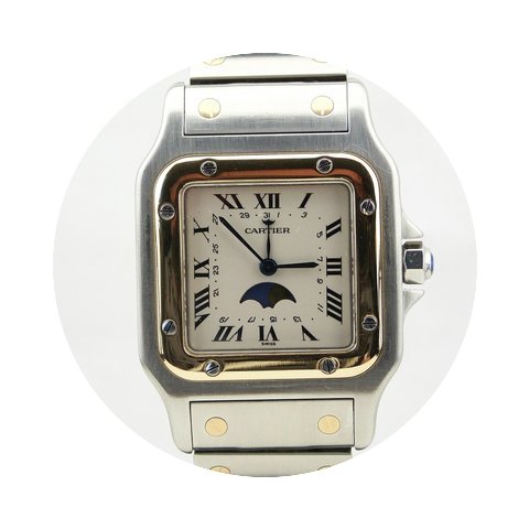 Cartier Santos Monn Phase Date...