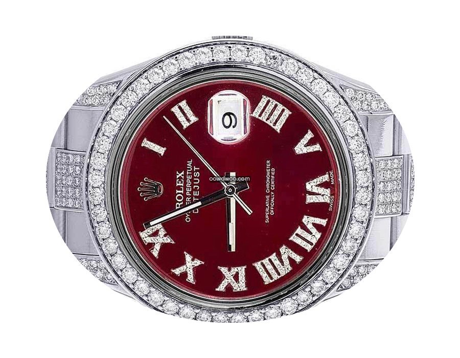 Rolex Mens Rolex Datejust II 116300 Red ...