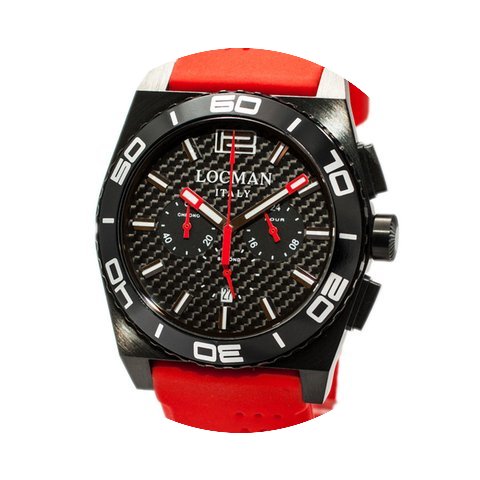 Locman Stealth 0212BKKA-CBKSIR Quarz Chr...