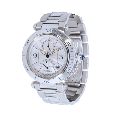 Cartier Pasha GMT Power Reserve Stainles...
