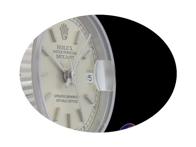 Rolex Lady-Datejust silbernes Zifferblat...