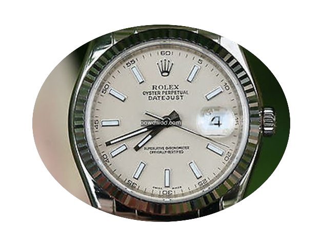 Rolex Mens Ladies Datejust 18k White Gol...