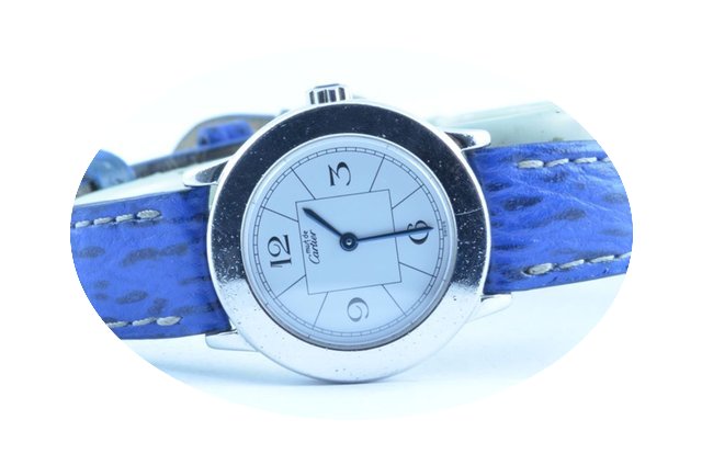 Cartier Santos Ronde Damen Uhr Quartz Si...