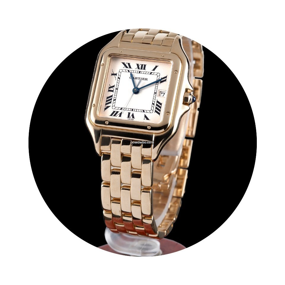 Cartier phantere yellow gold quartz men ...
