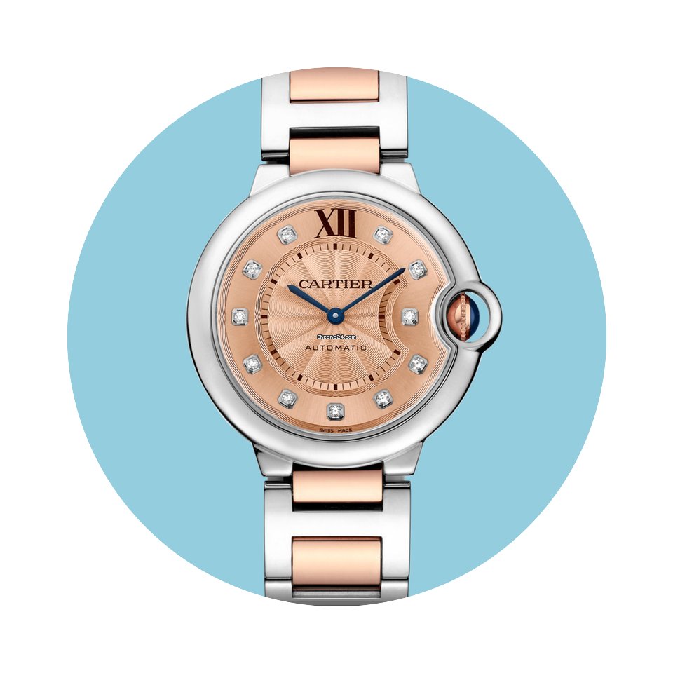 Cartier Ballon Bleu 36 mm Stahl Rotgold ...