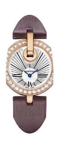 Cartier Captive Silver Dial Brown Satin ...