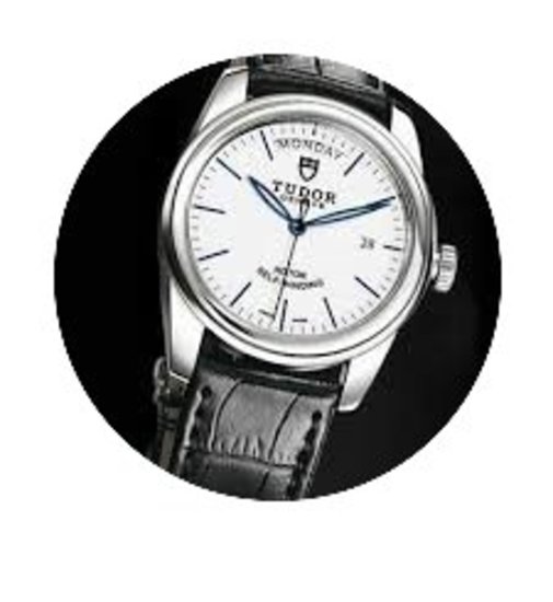 Tudor Glamour Day-Date 39 Mm Black Leath...