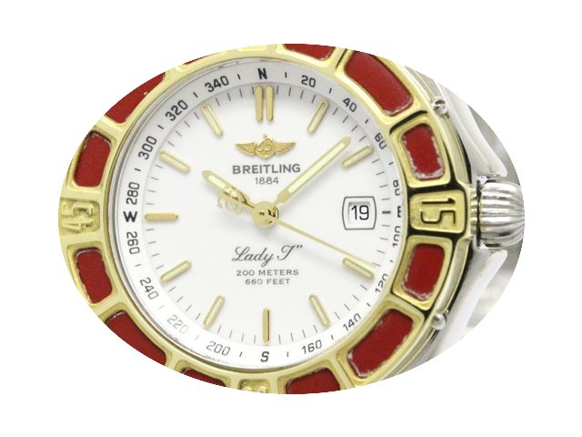 Breitling Lady J 18k Gold Steel Quartz L...