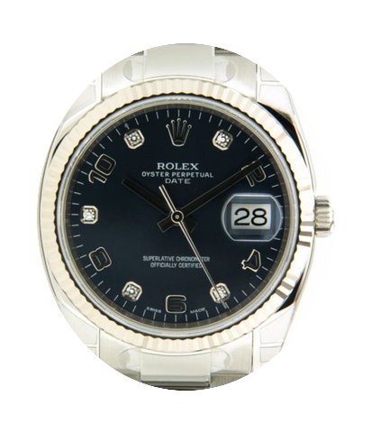 Rolex Date 115234 In Steel And Diamonds,...