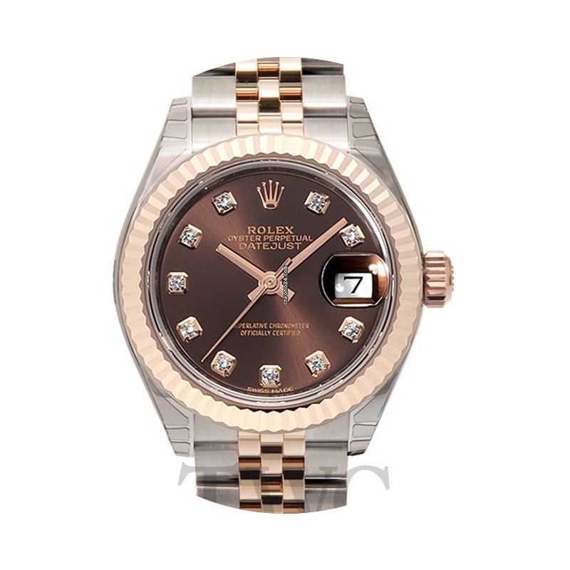 Rolex Lady Datejust 28 Chocolate 18k Eve...
