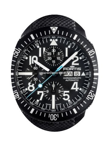 Fortis Diver Black Chronograph...
