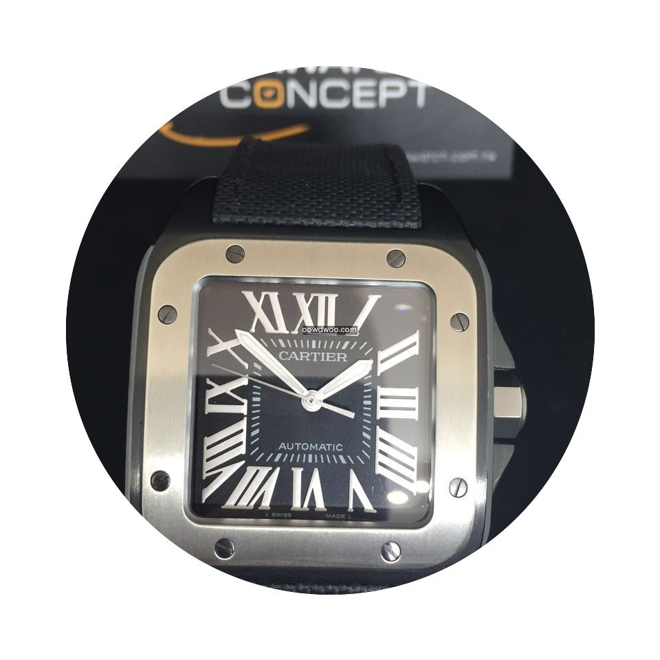 Cartier Santos100 PVD W2020010 Black Tit...
