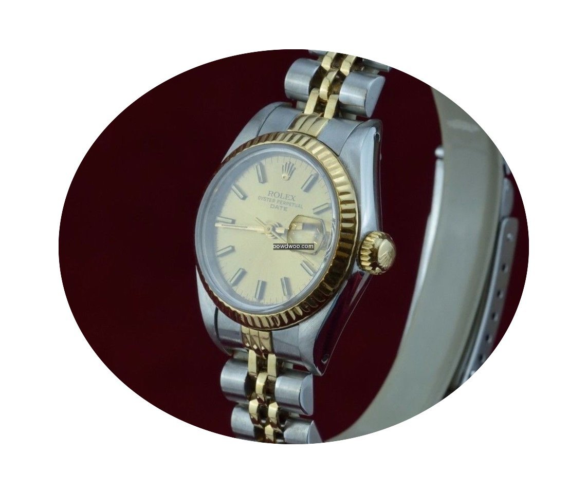Rolex LADY DATE Stahl/Gold Saphir Glas, ...