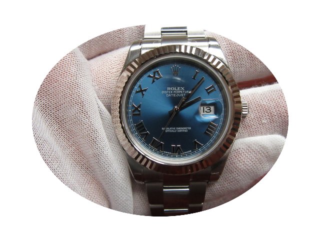 Rolex Datejust II Blue Roman Dial...