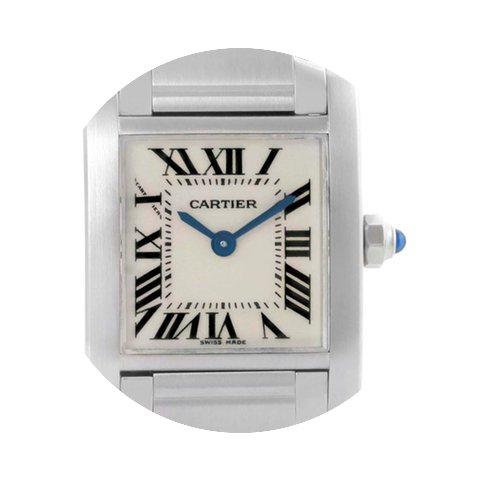 Cartier Tank Francaise Womens Silver Dia...