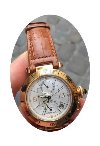 Cartier Pasha 38 mm (Santos) Oro Gold Pa...