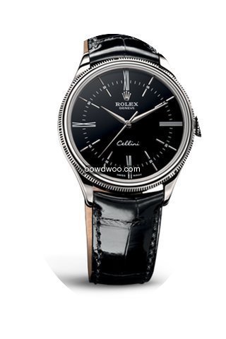 Rolex CELLINI TIME white gold black dial...