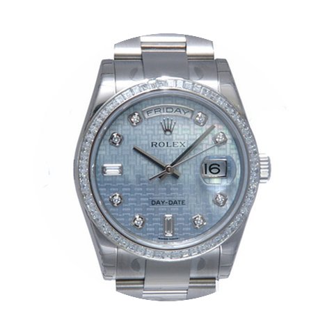 Rolex 118399BR White Gold Oxford Diamond...